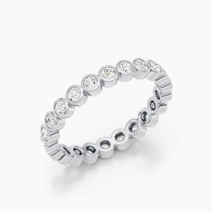2.0mm Round Stones Full Eternity Lab Grown Diamond Wedding Band