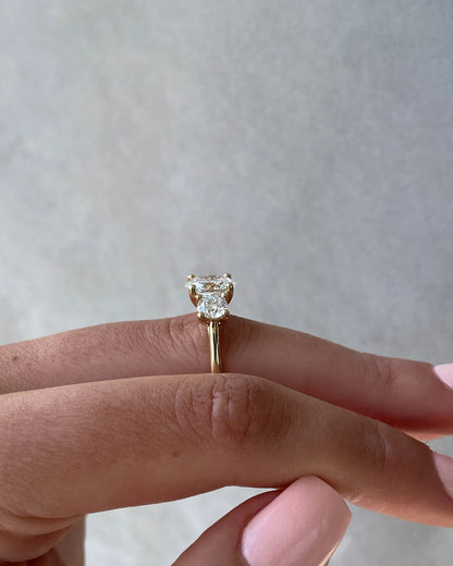 1.50 ct Oval Three Stone D-VVS Lab Grown Diamond Engagement Ring