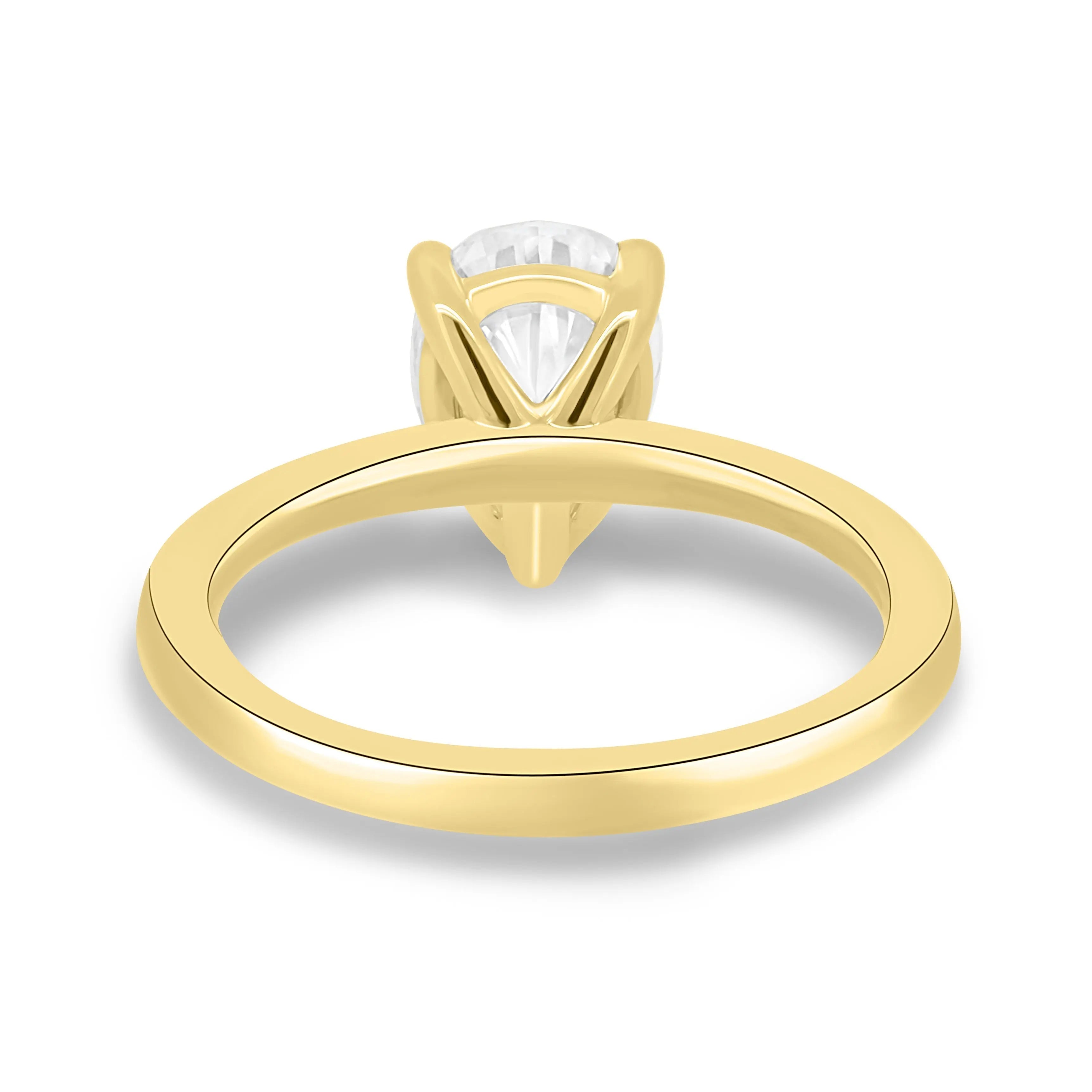 2.0 Ct Pear Solitaire D-VVS Lab Grown Diamond Engagement Ring