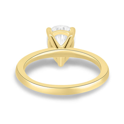 2.0 Ct Pear Solitaire D-VVS Lab Grown Diamond Engagement Ring
