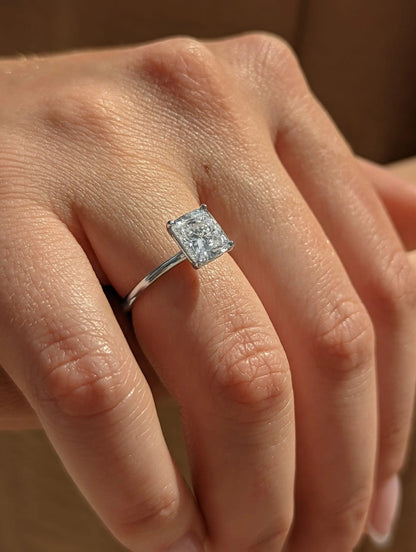 2.0 ct Cushion D- VVS Lab Grown Diamond Solitaire Engagement Ring