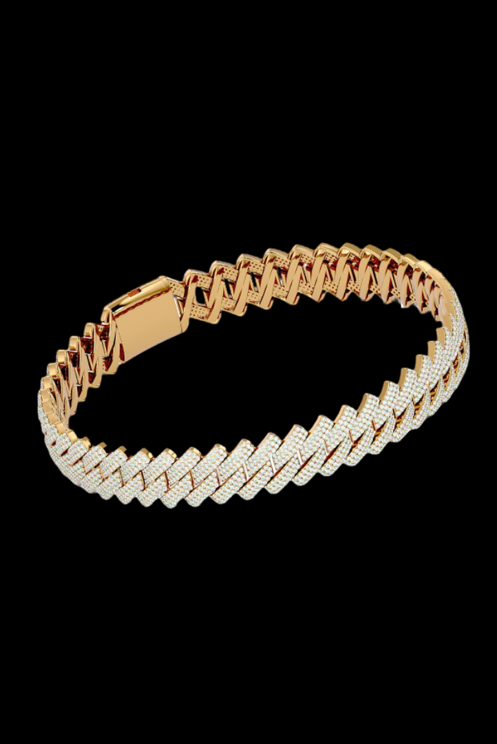 Cuban Chain Link Custom Moissanite VVS Diamond Bracelet