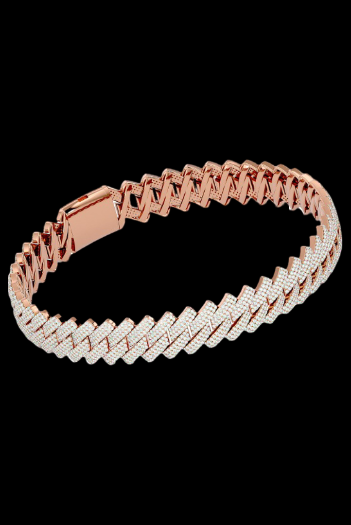 Cuban Chain Link Custom Moissanite VVS Diamond Bracelet