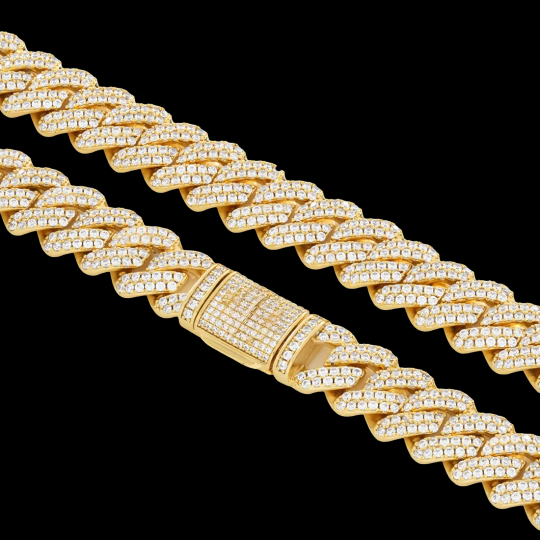 Cuban Link Custom Iced Moissanite VVS Diamond Men's Chain