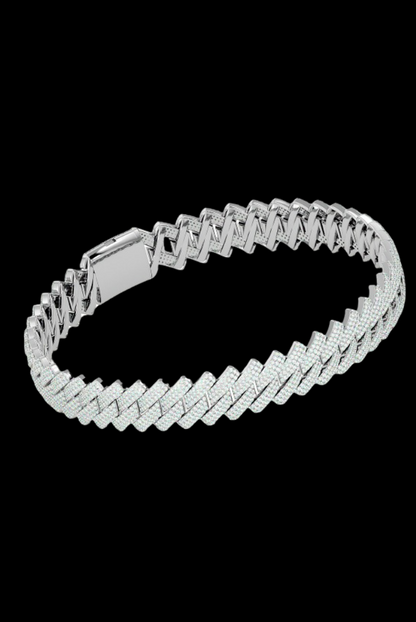 Cuban Chain Link Custom Moissanite VVS Diamond Bracelet