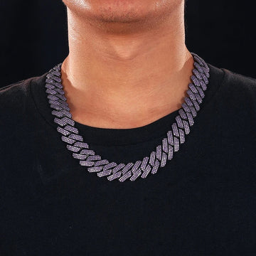 Miami Cuban Link Black Moissanite VVS Diamond Chain