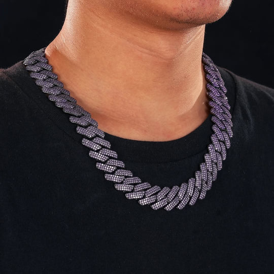 Miami Cuban Link Black Moissanite VVS Diamond Chain