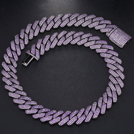 Miami Cuban Link Black Moissanite VVS Diamond Chain