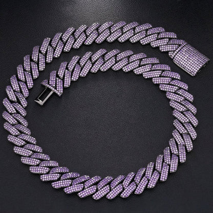 Miami Cuban Link Black Moissanite VVS Diamond Chain