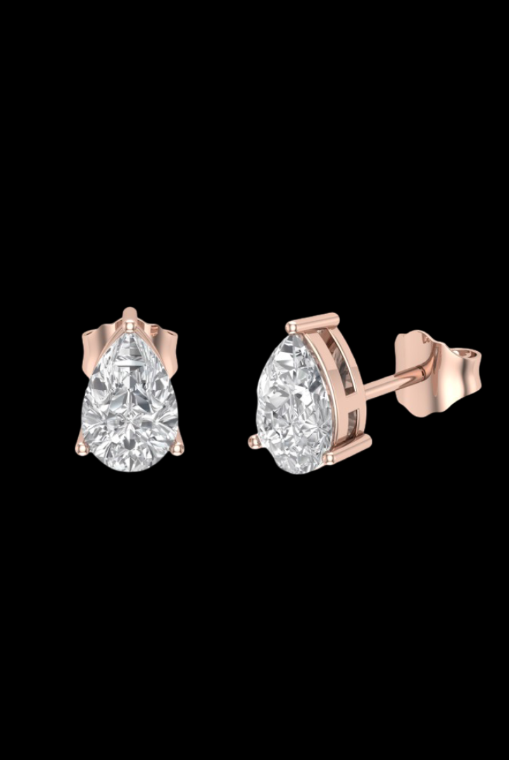 2.0 CT Pear Cut VVS Moissanite Diamond Women's Errings