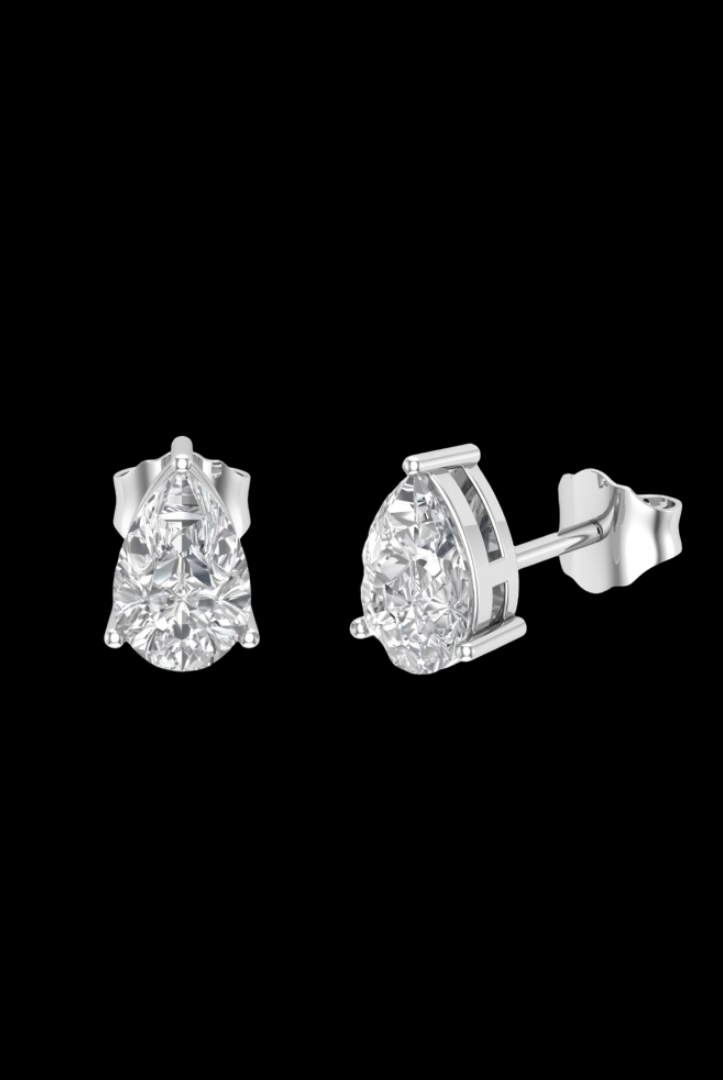 2.0 CT Pear Cut VVS Moissanite Diamond Women's Errings