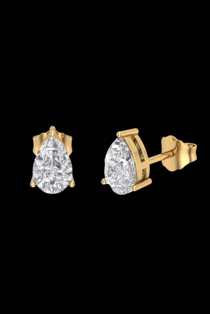 2.0 CT Pear Cut VVS Moissanite Diamond Women's Errings
