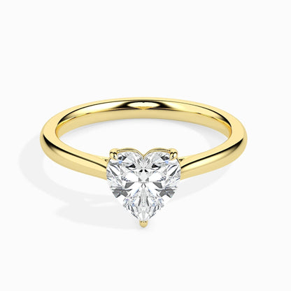 1.0 ct Heart D- VVS Lab Grown Diamond Solitaire Engagement Ring