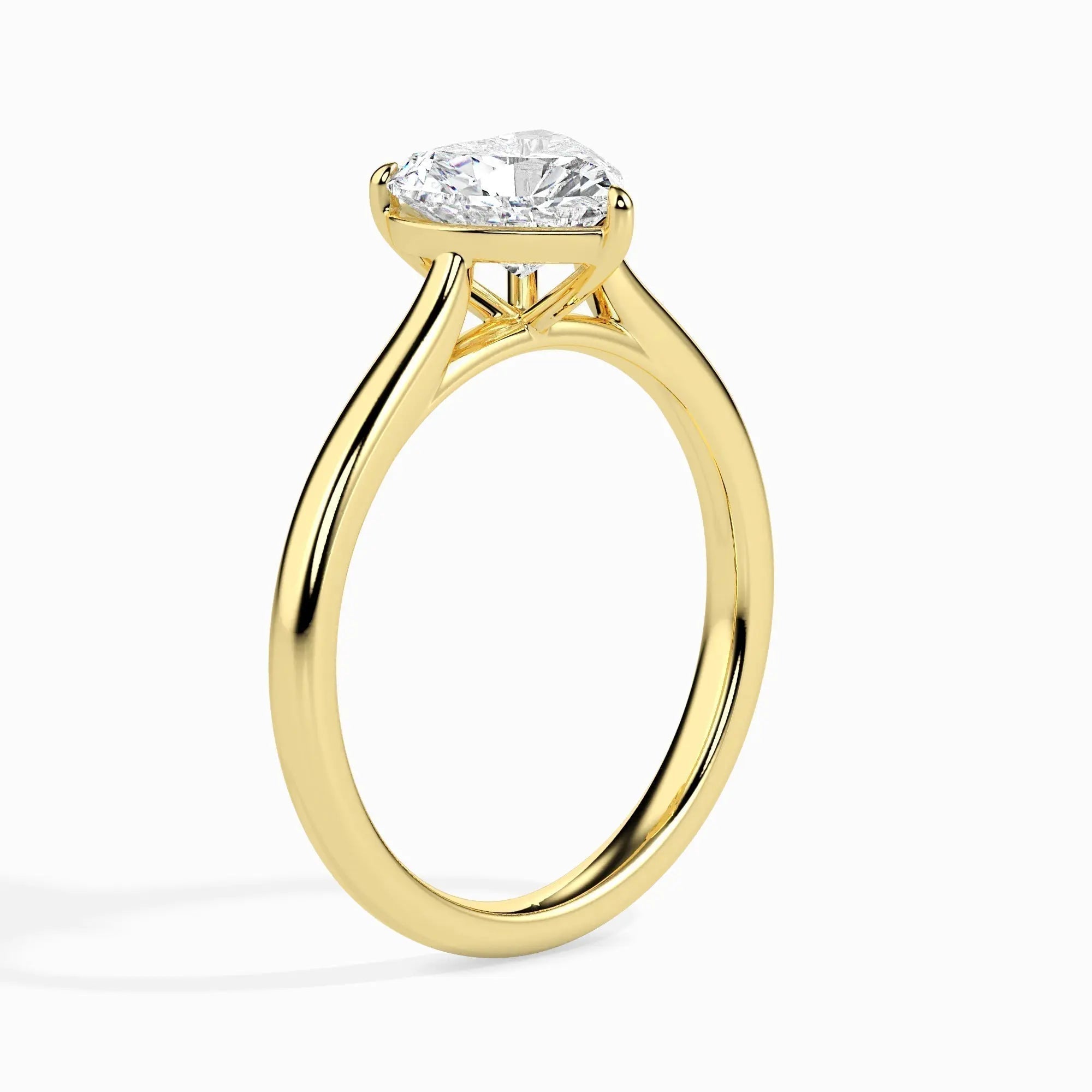 1.0 ct Heart D- VVS Lab Grown Diamond Solitaire Engagement Ring