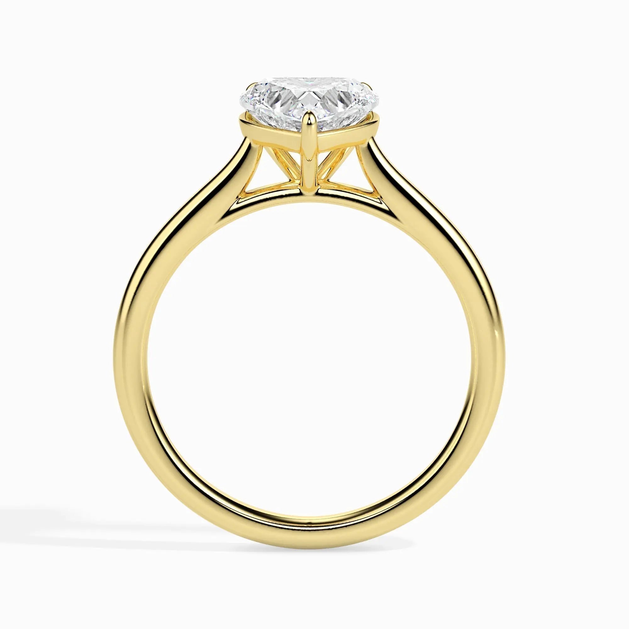 1.0 ct Heart D- VVS Lab Grown Diamond Solitaire Engagement Ring