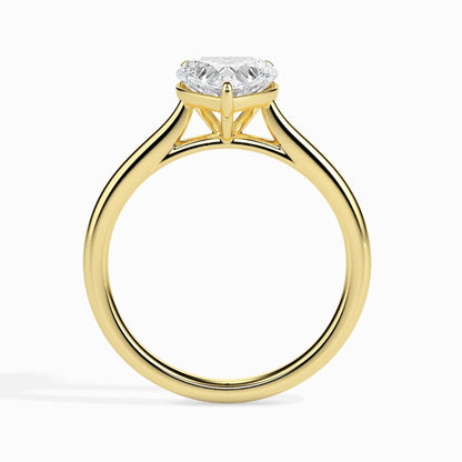 1.0 ct Heart D- VVS Lab Grown Diamond Solitaire Engagement Ring