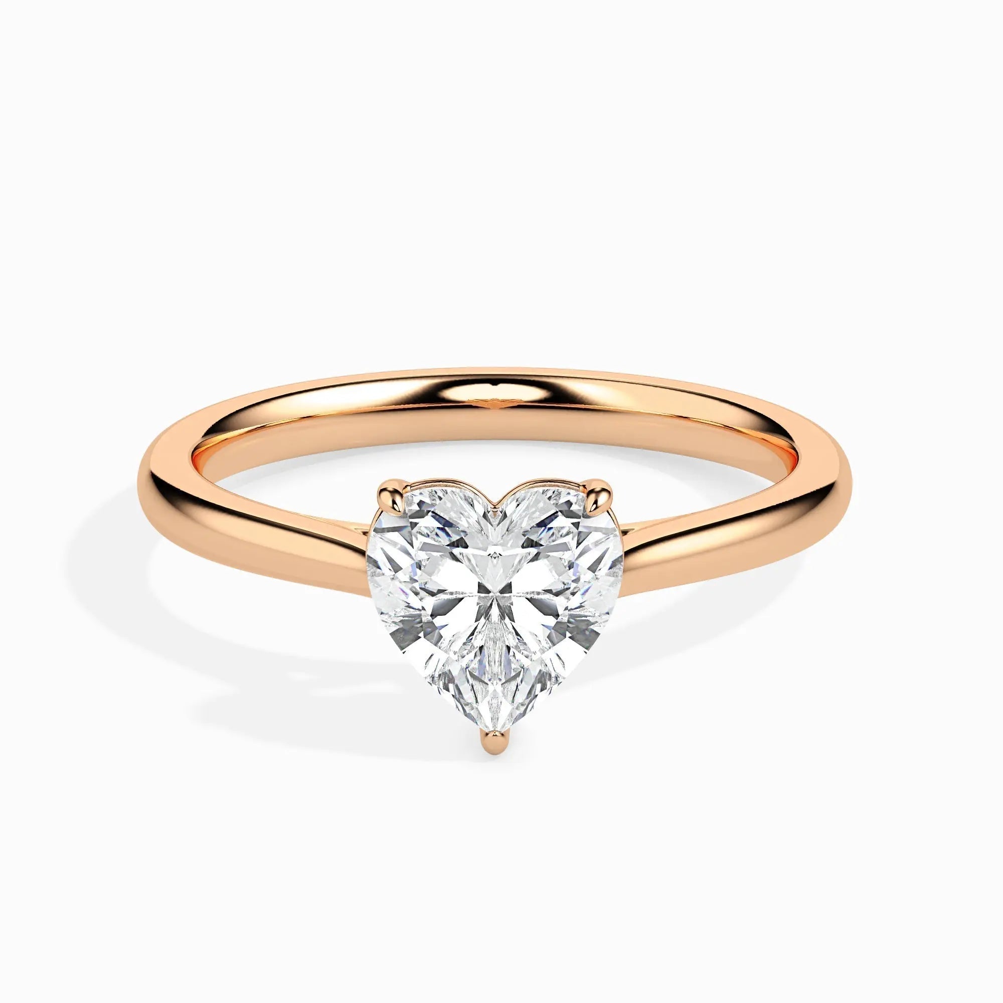 1.0 ct Heart D- VVS Lab Grown Diamond Solitaire Engagement Ring