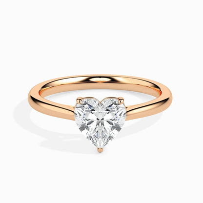 1.0 ct Heart D- VVS Lab Grown Diamond Solitaire Engagement Ring