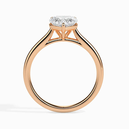 1.0 ct Heart D- VVS Lab Grown Diamond Solitaire Engagement Ring