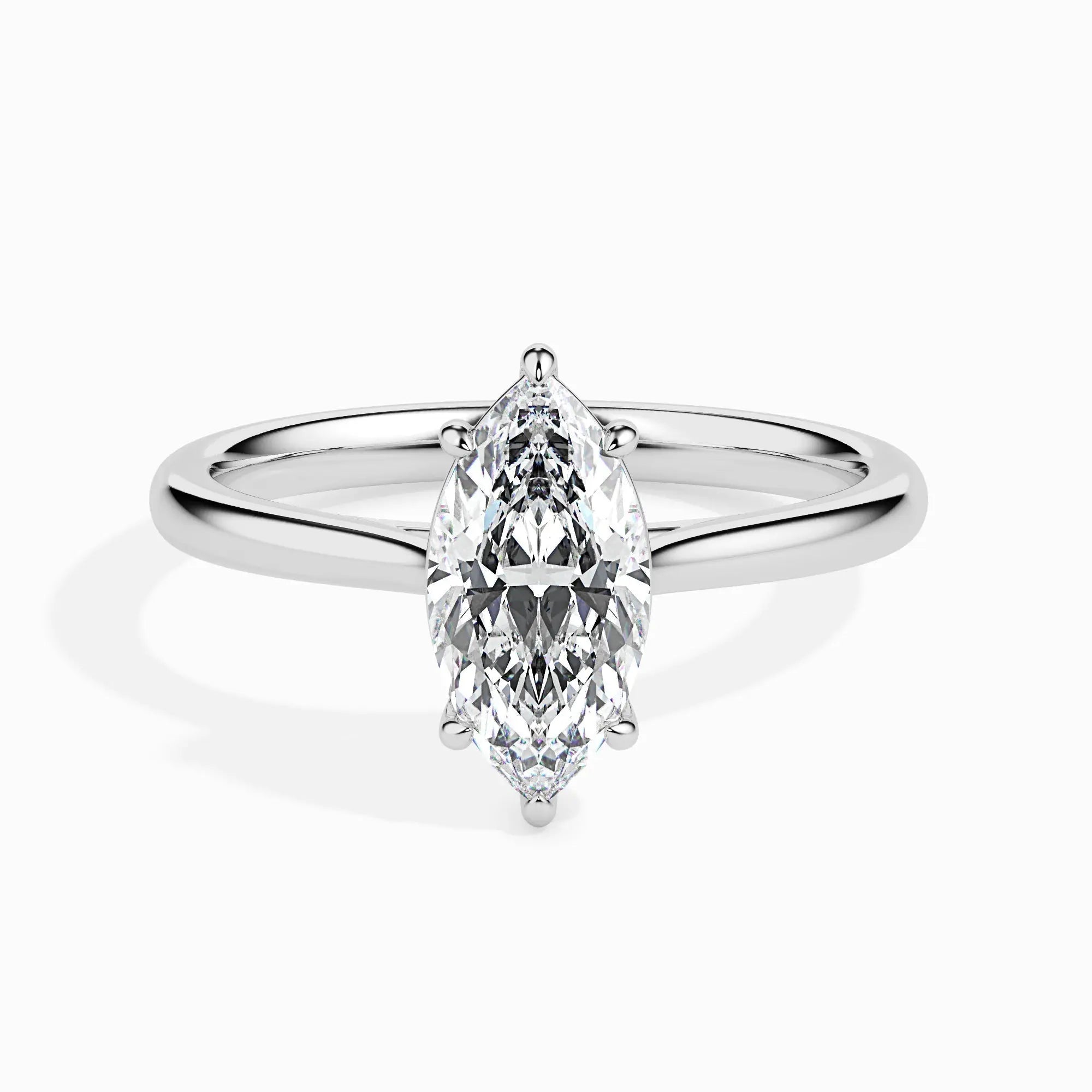 1.0 ct Marquise Shaped D- VVS Lab Grown Diamond Solitaire Engagement Ring