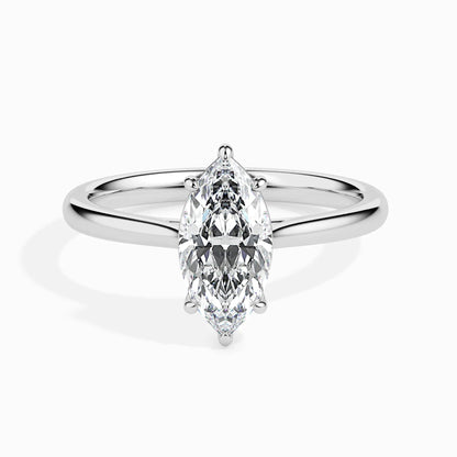1.0 ct Marquise Shaped D- VVS Lab Grown Diamond Solitaire Engagement Ring
