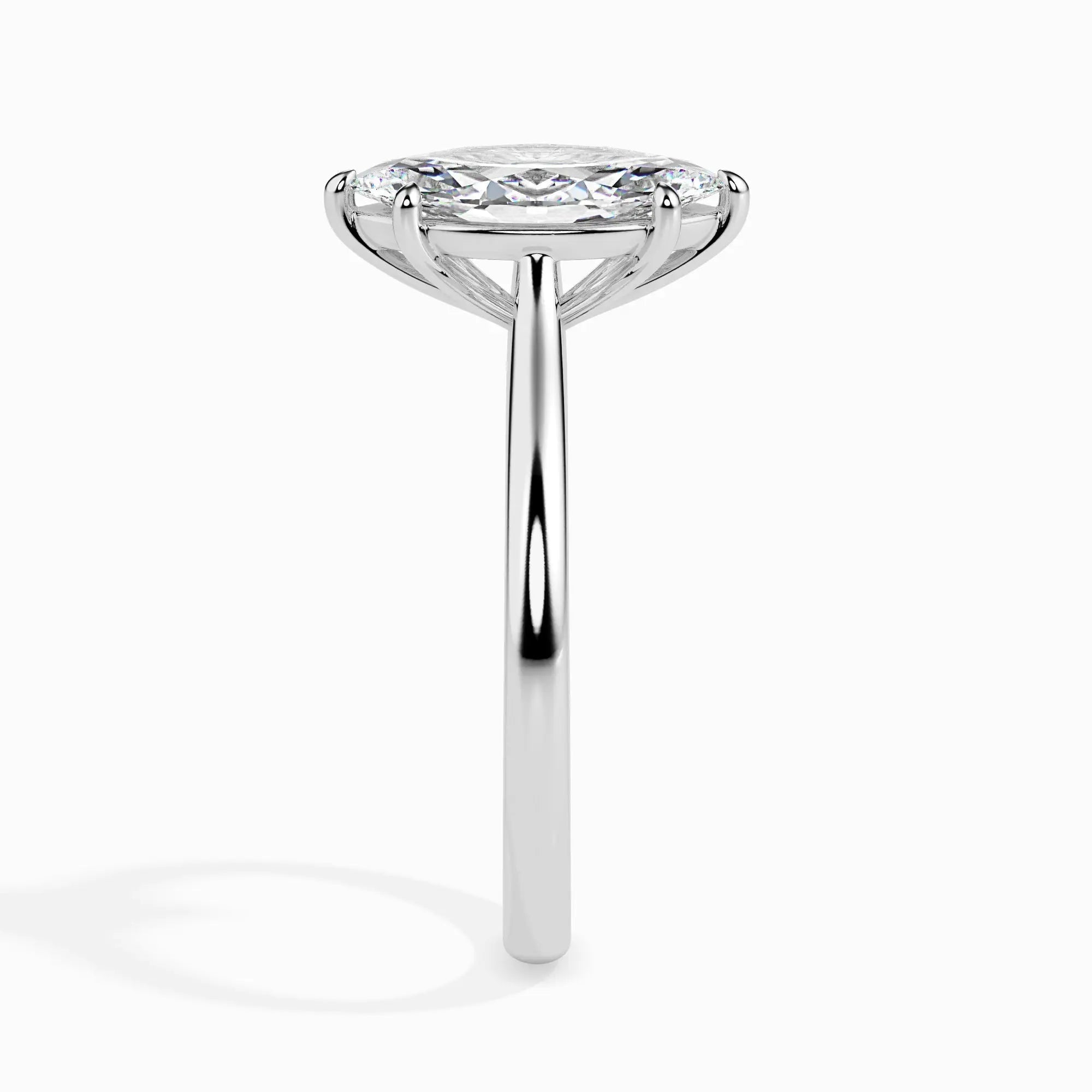 1.0 ct Marquise Shaped D- VVS Lab Grown Diamond Solitaire Engagement Ring