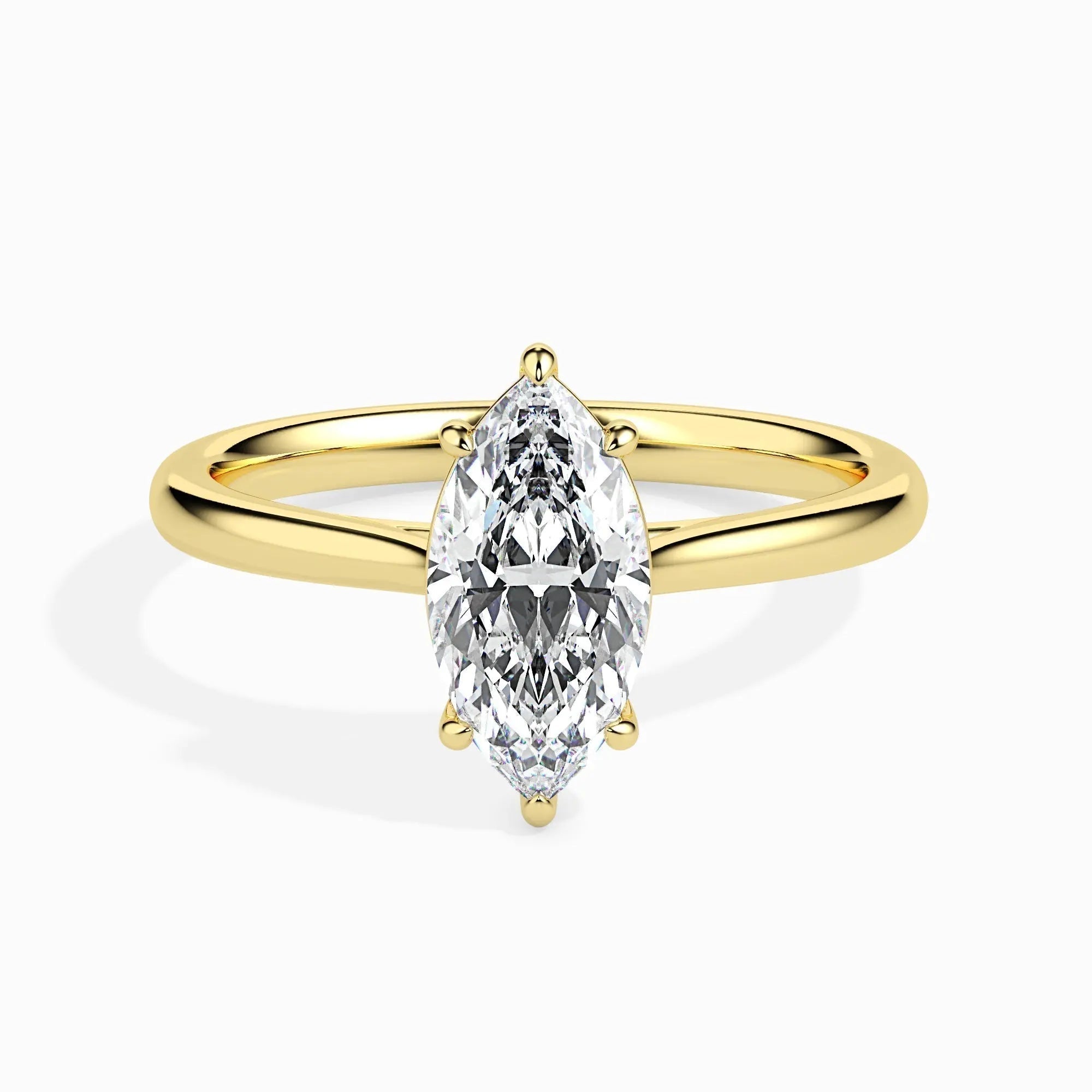 1.0 ct Marquise Shaped D- VVS Lab Grown Diamond Solitaire Engagement Ring