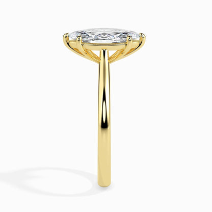 1.0 ct Marquise Shaped D- VVS Lab Grown Diamond Solitaire Engagement Ring