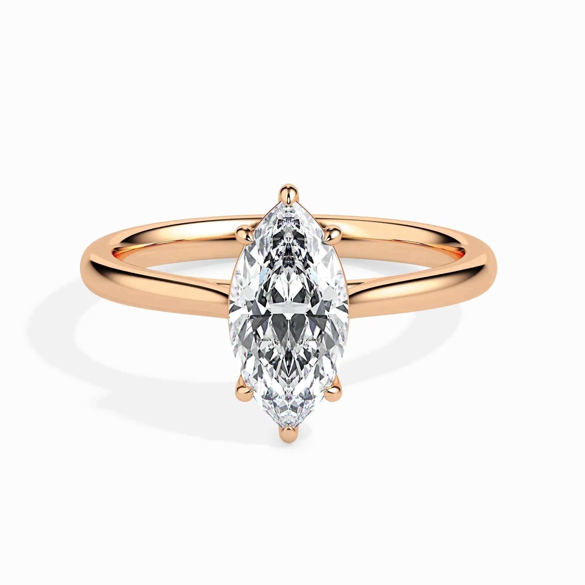 1.0 ct Marquise Shaped D- VVS Lab Grown Diamond Solitaire Engagement Ring