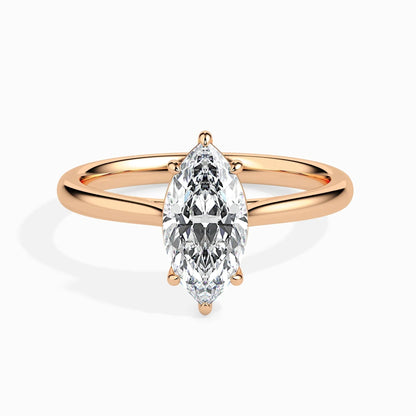 1.0 ct Marquise Shaped D- VVS Lab Grown Diamond Solitaire Engagement Ring