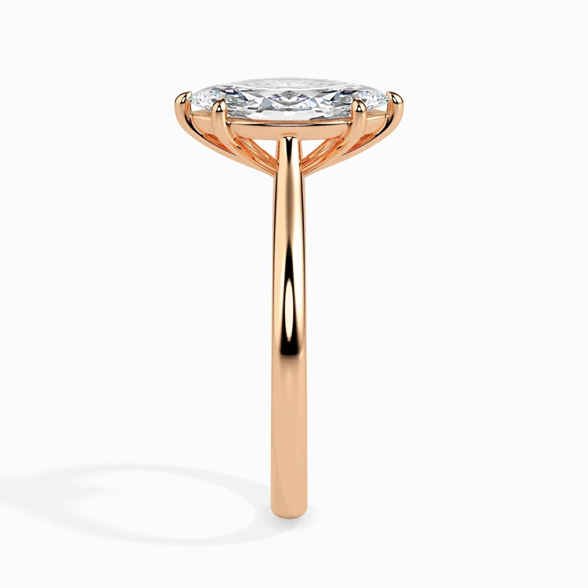 1.0 ct Marquise Shaped D- VVS Lab Grown Diamond Solitaire Engagement Ring