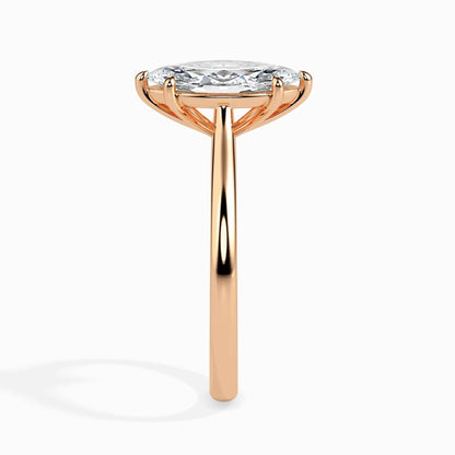 1.0 ct Marquise Shaped D- VVS Lab Grown Diamond Solitaire Engagement Ring