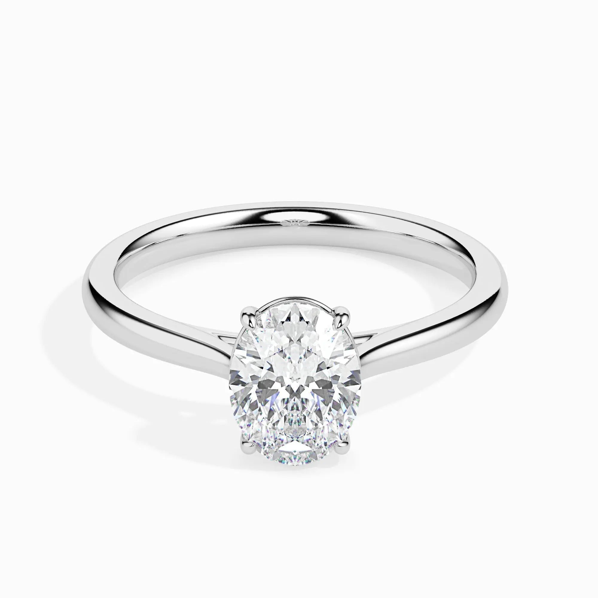 1.0 ct Oval D- VVS Lab Grown Diamond Solitaire Engagement Ring