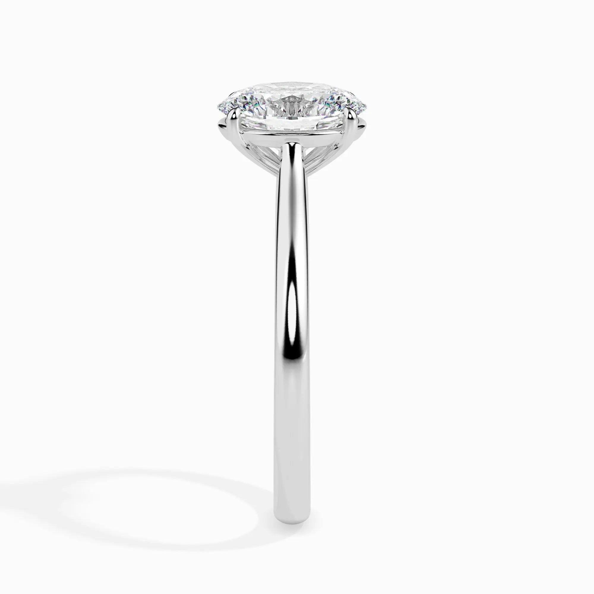 1.0 ct Oval D- VVS Lab Grown Diamond Solitaire Engagement Ring