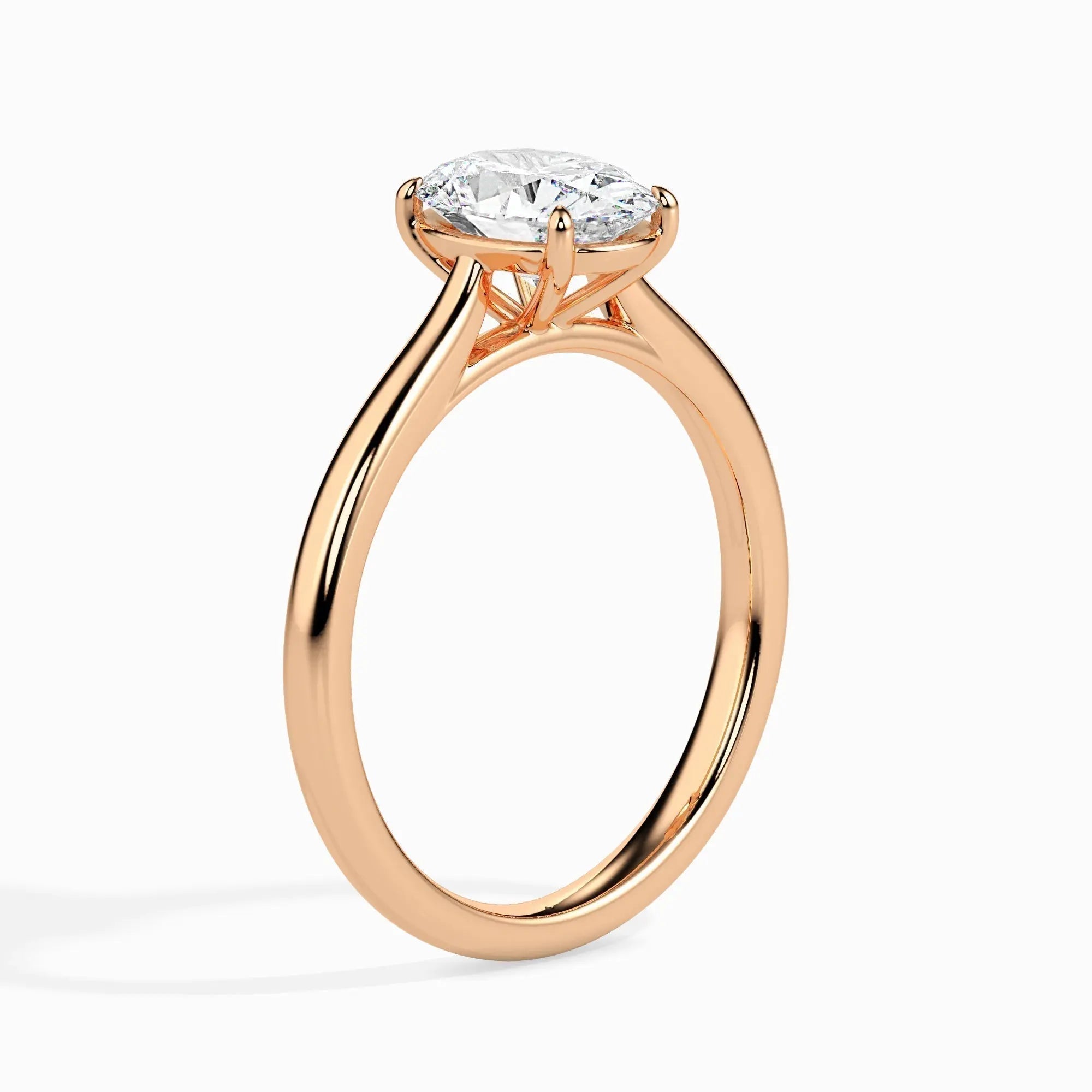 1.0 ct Oval D- VVS Lab Grown Diamond Solitaire Engagement Ring