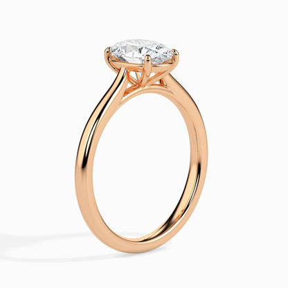 1.0 ct Oval D- VVS Lab Grown Diamond Solitaire Engagement Ring