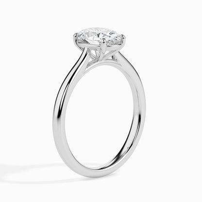 1.0 ct Oval D- VVS Lab Grown Diamond Solitaire Engagement Ring