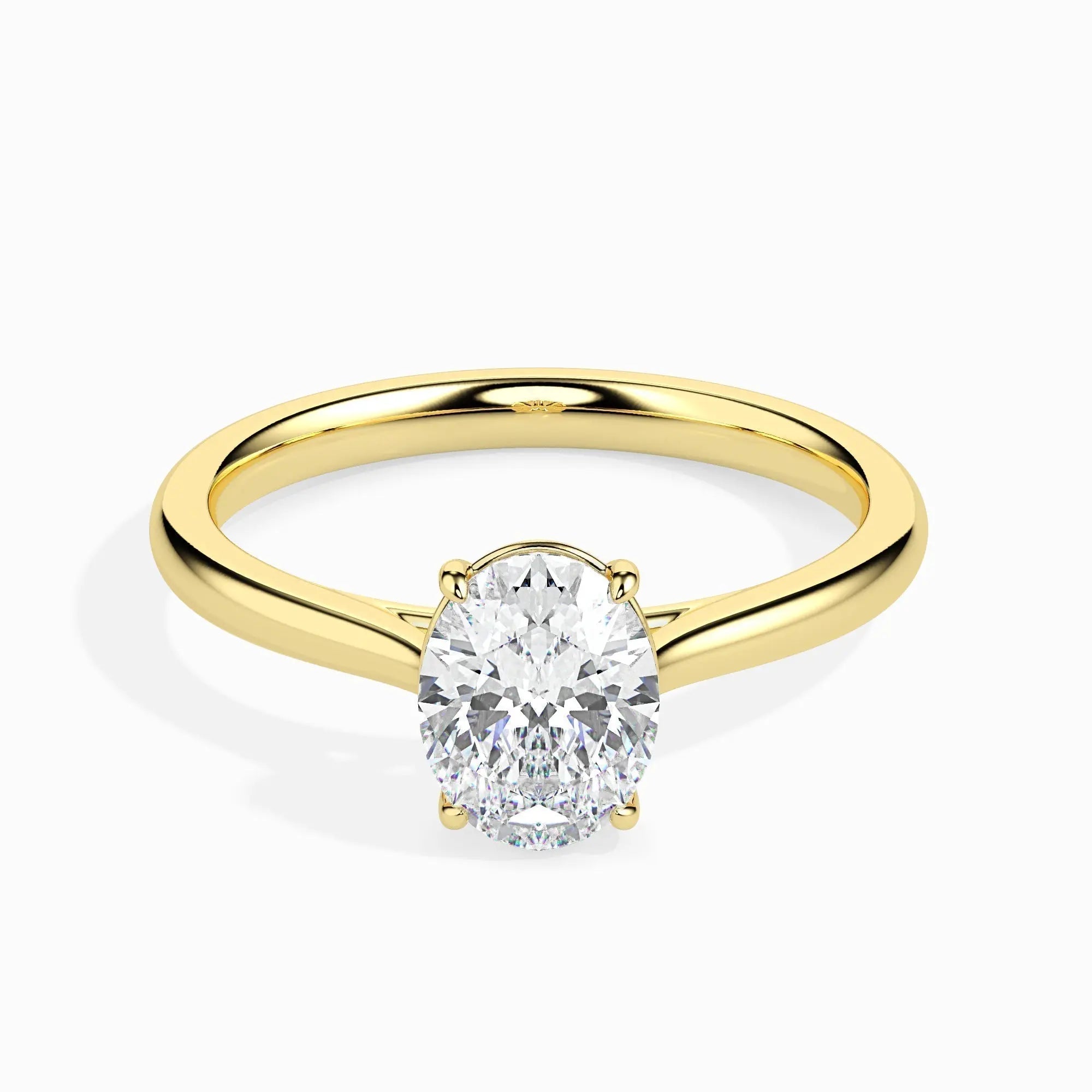 1.0 ct Oval D- VVS Lab Grown Diamond Solitaire Engagement Ring