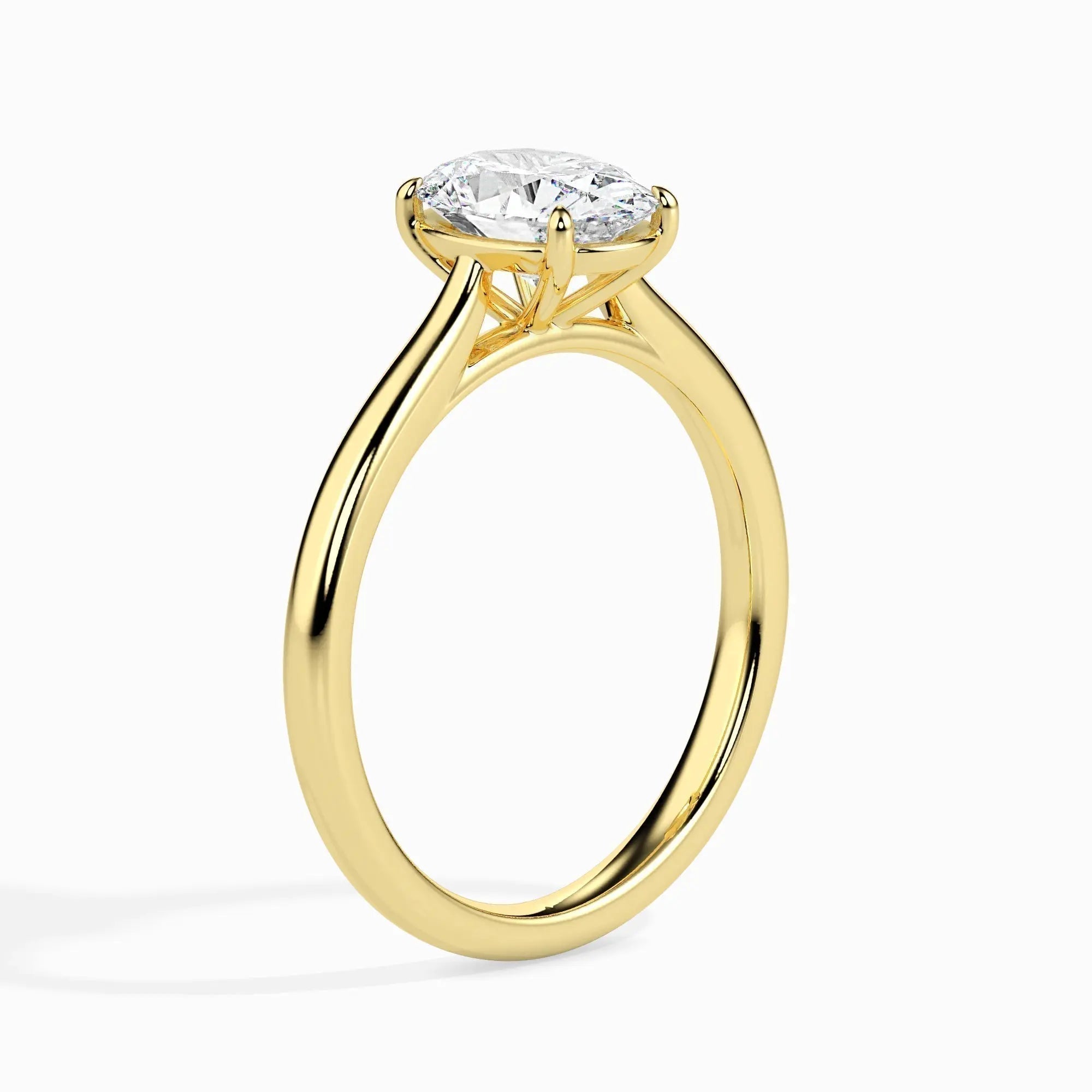 1.0 ct Oval D- VVS Lab Grown Diamond Solitaire Engagement Ring