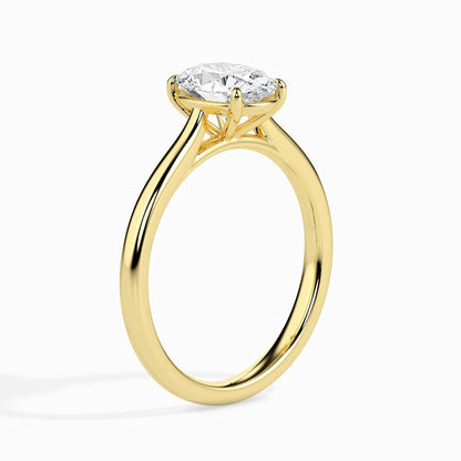 1.0 ct Oval D- VVS Lab Grown Diamond Solitaire Engagement Ring