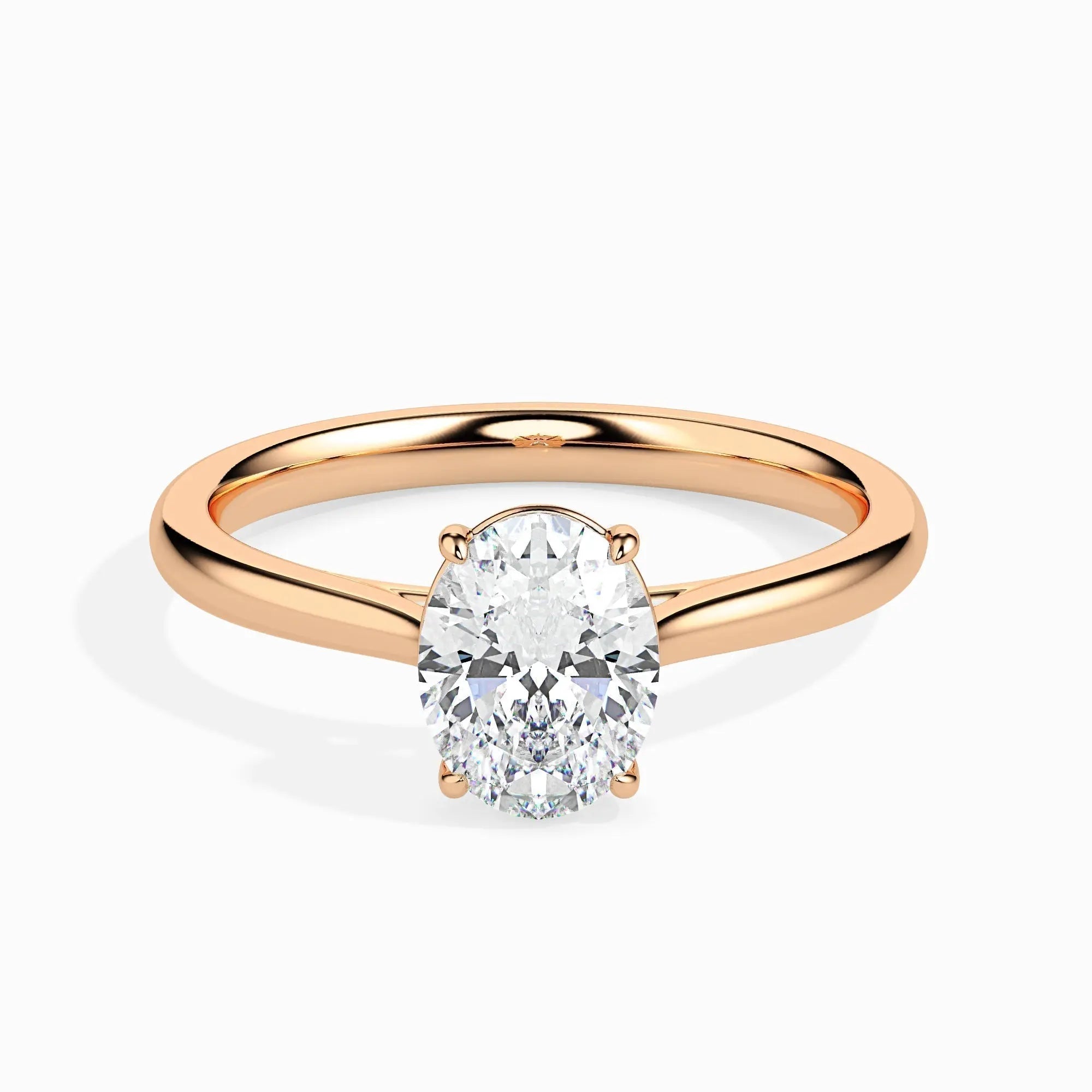 1.0 ct Oval D- VVS Lab Grown Diamond Solitaire Engagement Ring