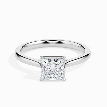 1.0 ct Princess D- VVS Lab Grown Diamond Solitaire Engagement Ring