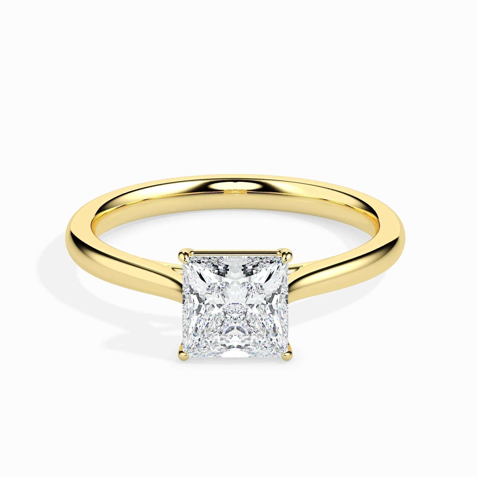 1.0 ct Princess D- VVS Lab Grown Diamond Solitaire Engagement Ring