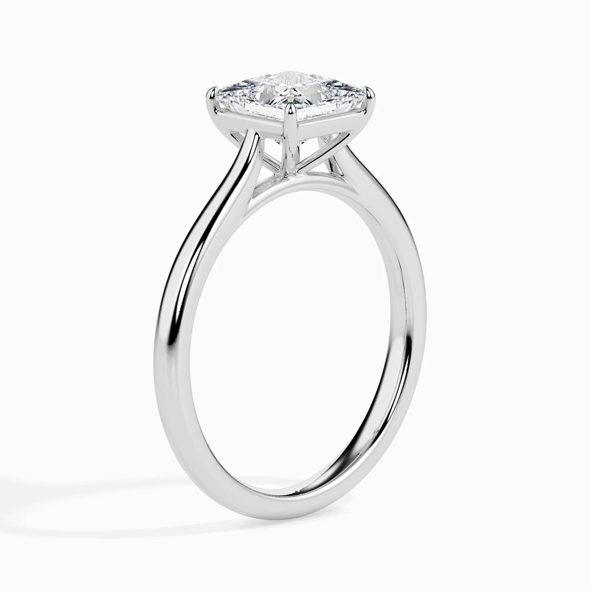 1.0 ct Princess D- VVS Lab Grown Diamond Solitaire Engagement Ring