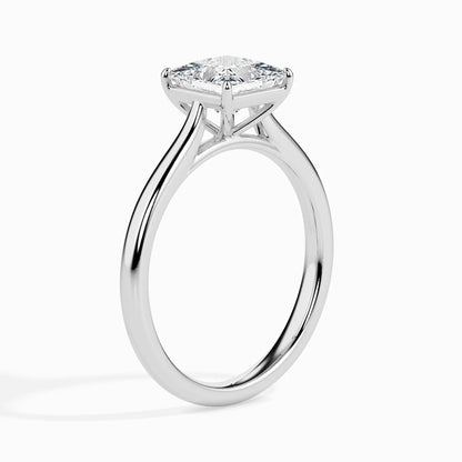1.0 ct Princess D- VVS Lab Grown Diamond Solitaire Engagement Ring