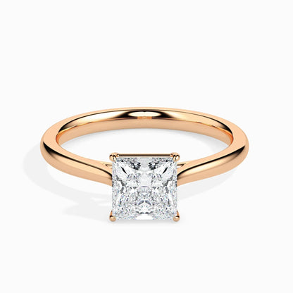 1.0 ct Princess D- VVS Lab Grown Diamond Solitaire Engagement Ring