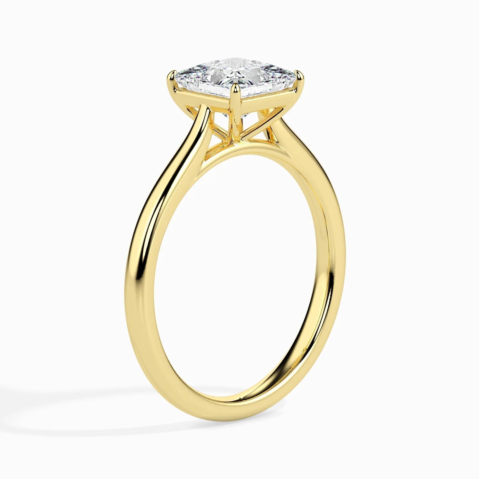 1.0 ct Princess D- VVS Lab Grown Diamond Solitaire Engagement Ring