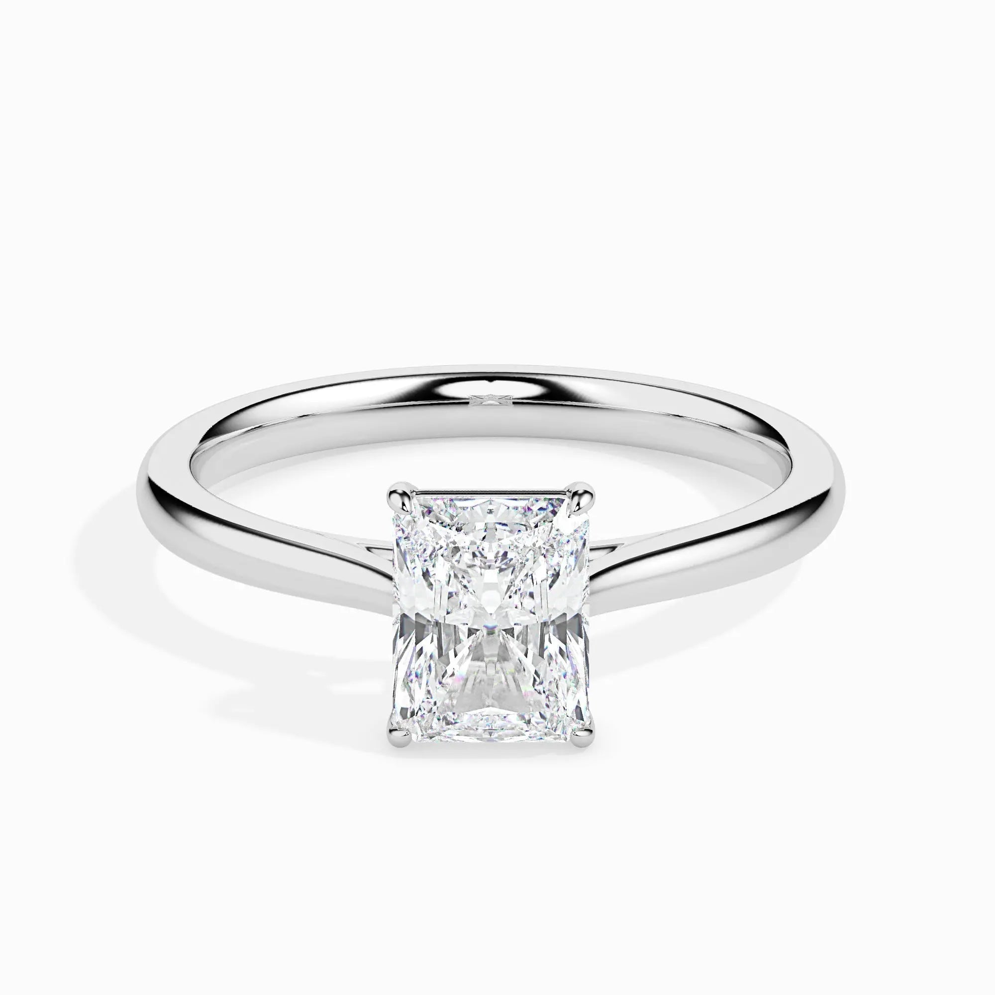 1.0 ct Radiant Cut D- VVS Lab Grown Diamond Solitaire Engagement Ring