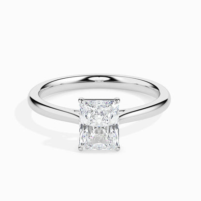 1.0 ct Radiant Cut D- VVS Lab Grown Diamond Solitaire Engagement Ring