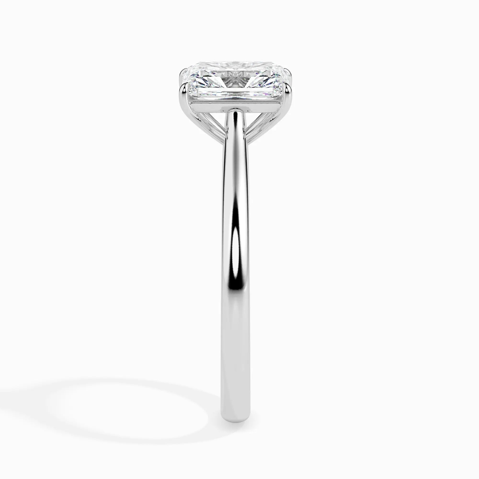 1.0 ct Radiant Cut D- VVS Lab Grown Diamond Solitaire Engagement Ring